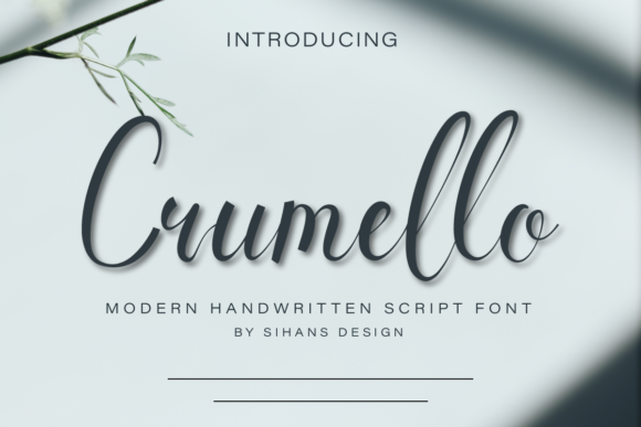 Crumello: A Romantic Script Font for Brand Identity