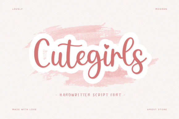 Cutegirls: A Modern Handwritten Script Font for Crafters