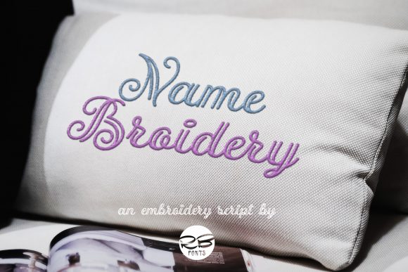 Name Broidery: A Premium Script Font for Branding